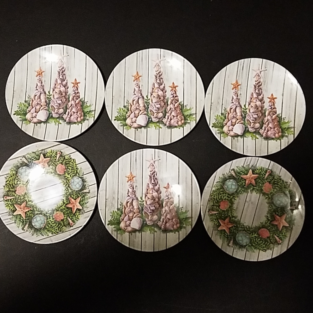 Beach theme Holiday dessert plates